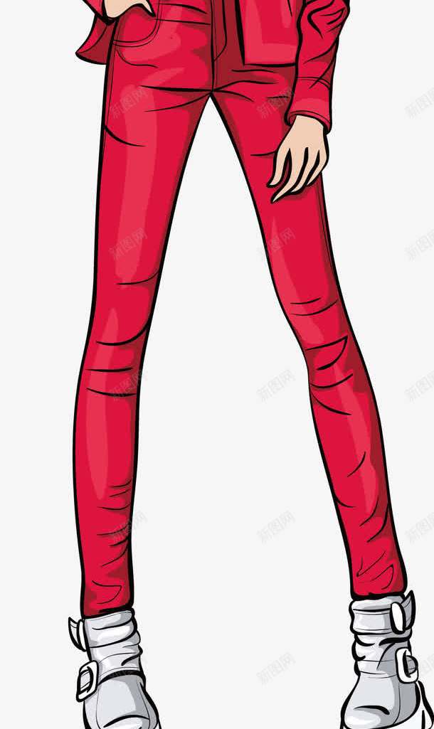 手绘红衣女孩png免抠素材_新图网 https://ixintu.com 卡通 女孩 手绘 综艺 美丽