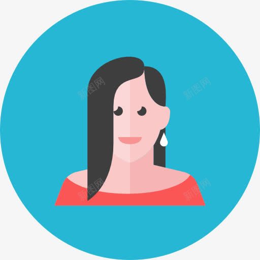 一个长发美女png免抠素材_新图网 https://ixintu.com 卡通 美女 长发