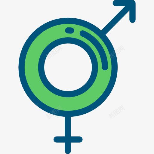 阴阳图标png_新图网 https://ixintu.com femenine 人 女性 形状 形状和符号 性别 标志 男 男性 雌雄同体