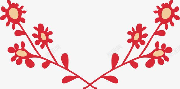 花朵红色边条png免抠素材_新图网 https://ixintu.com 古典边条 欧式边条 红色边条下载 纹理 花纹 装饰边条