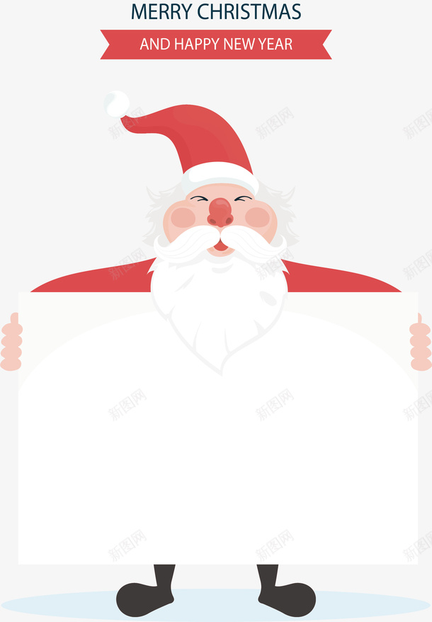 可爱圣诞老人广告牌矢量图ai免抠素材_新图网 https://ixintu.com 圣诞促销 圣诞老人 圣诞节 宣传板 广告牌 矢量png 矢量图