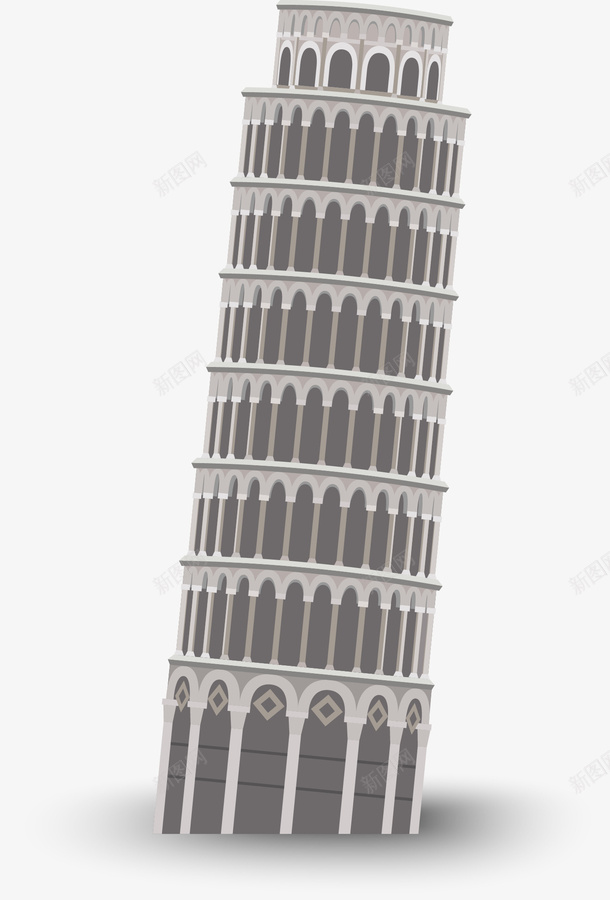 斜塔3D图标矢量图eps免抠素材_新图网 https://ixintu.com 斜塔3D图标 斜塔3D图标矢量图 矢量斜塔 矢量斜塔3D图标 矢量图