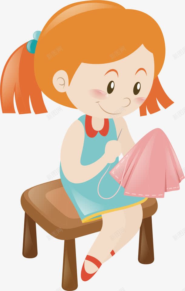 金发女孩png免抠素材_新图网 https://ixintu.com 创意 卡通 发饰 可爱 大眼睛 女孩 裙子 金发
