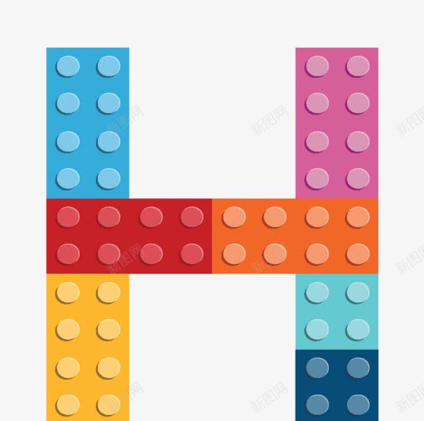 英文字母Hpng免抠素材_新图网 https://ixintu.com 卡通字 彩色 艺术字 英文字母