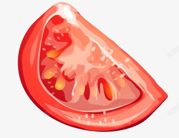 卡通西红柿png免抠素材_新图网 https://ixintu.com png图形 png装饰 切开的西红柿 装饰 西红柿