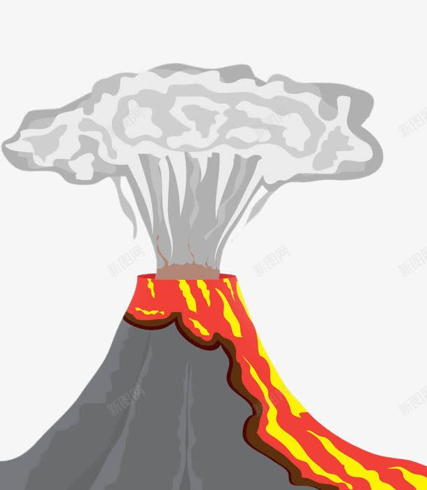扁平化火山岩png免抠素材_新图网 https://ixintu.com 卡通岩浆 卡通火山岩 岩浆 扁平化元素 扁平化火山岩 火山 火山岩 火焰山卡通