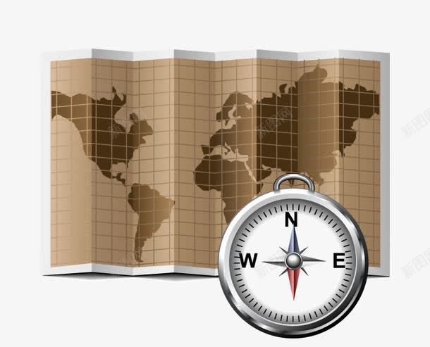 地图png免抠素材_新图网 https://ixintu.com 宝藏图 寻宝图 寻宝路线 指南针