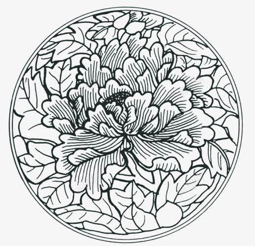 中秋节黑色线条花纹png免抠素材_新图网 https://ixintu.com 中秋节 线条 花纹 黑色