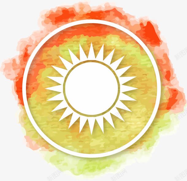 手绘红色水墨晕染圆形太阳png免抠素材_新图网 https://ixintu.com 圆形 太阳 手绘 晕染 水墨 红色