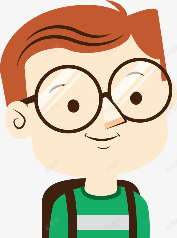 可爱眼镜男孩png免抠素材_新图网 https://ixintu.com 可爱男生 学生 手绘男孩 眼镜男孩 简约男士 装饰图案