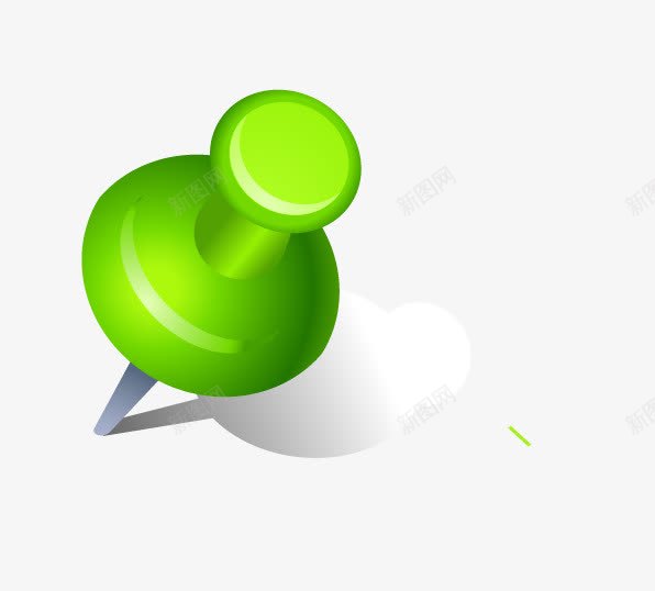 绿色图钉矢量图eps免抠素材_新图网 https://ixintu.com 图钉 绿色图钉 钉子 矢量图