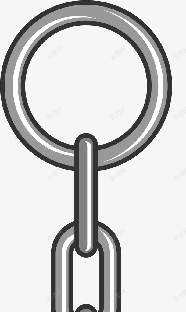 手绘灰色吊钩吊环png免抠素材_新图网 https://ixintu.com 吊环 小清新 手绘吊钩 水彩 灰色吊钩 简约 锁链