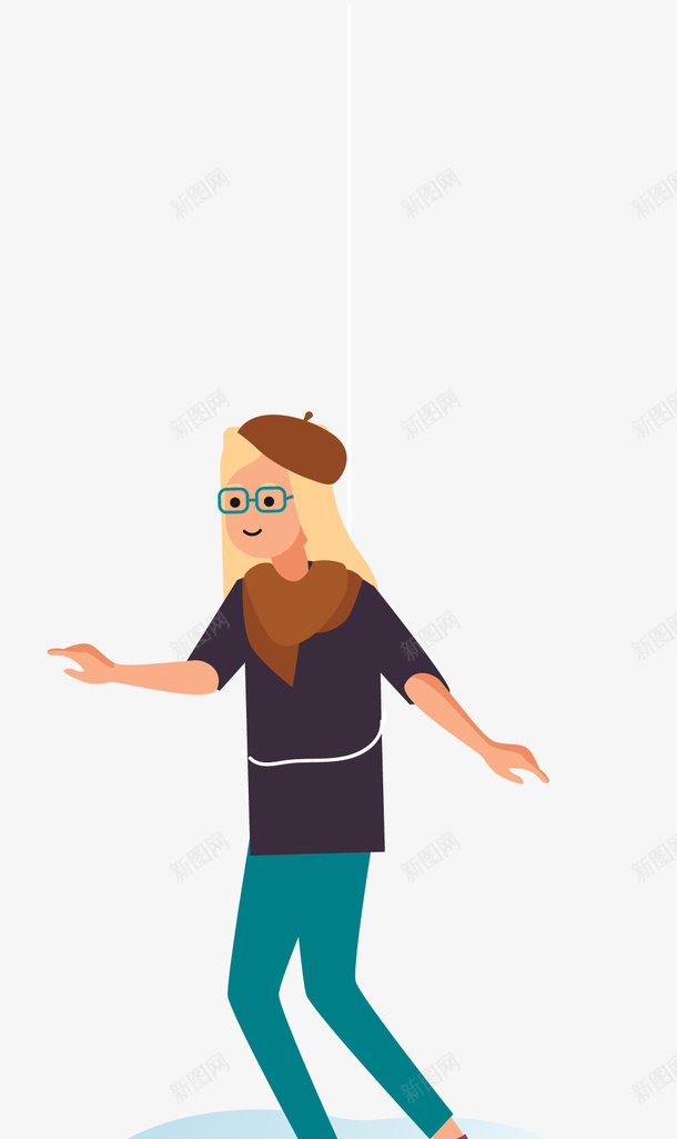 云端人物插画png免抠素材_新图网 https://ixintu.com 云端 人物插画 女人 手绘人物 矢量人物