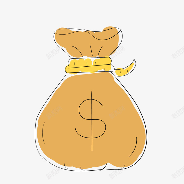 卡通钱袋金融装饰png免抠素材_新图网 https://ixintu.com 卡通钱袋 新年装饰 背景装饰 金融装饰 钱袋