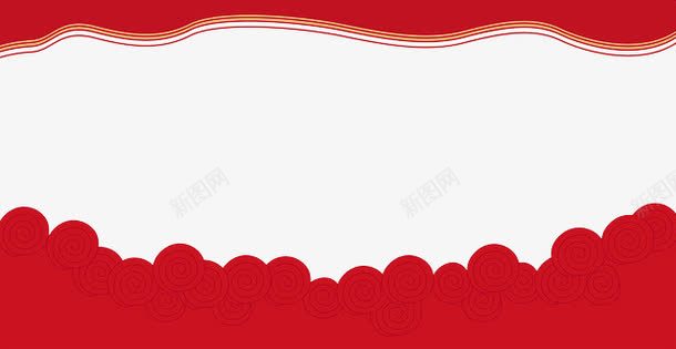 祥云边框png免抠素材_新图网 https://ixintu.com 传统元素 祥云边框 红色边框