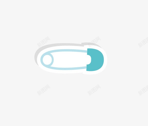 蓝色别针png免抠素材_新图网 https://ixintu.com 别针 卡通 蓝色
