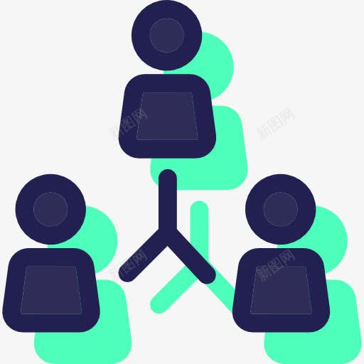 集团图标png_新图网 https://ixintu.com 协作 团队 工作 网络 网络组