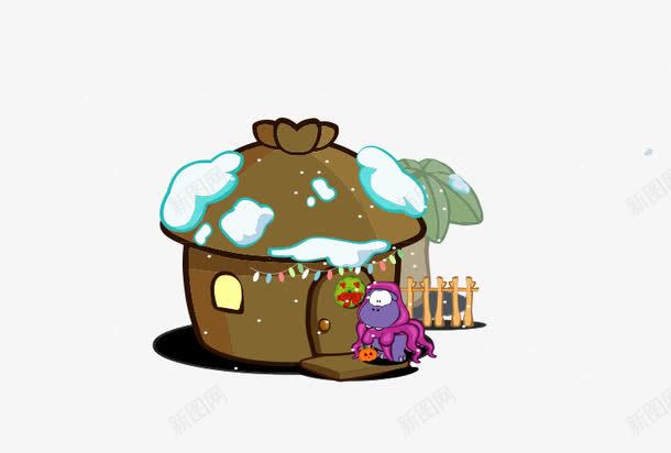 卡通雪屋png免抠素材_新图网 https://ixintu.com 卡通 雪屋