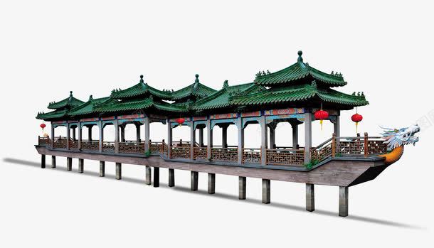 龙头回廊png免抠素材_新图网 https://ixintu.com 古建筑 回廊 灯笼 龙头