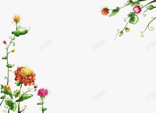 韩国风插画花朵png免抠素材_新图网 https://ixintu.com 插画 花朵 韩国风