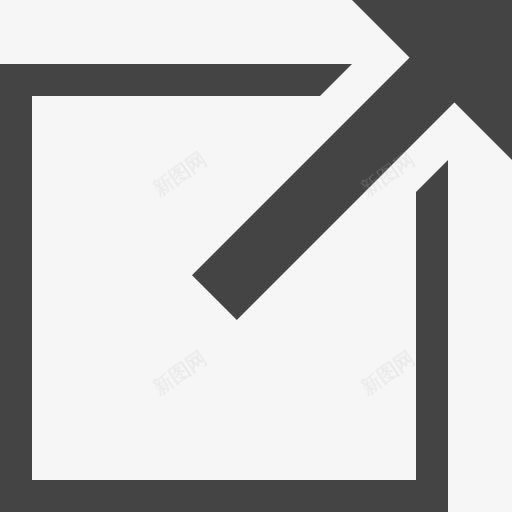 外部链接图标png_新图网 https://ixintu.com 对角线 正方形 盒 箭 重定向