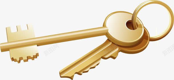 手绘金钥匙png免抠素材_新图网 https://ixintu.com 商务 手绘 金钥匙