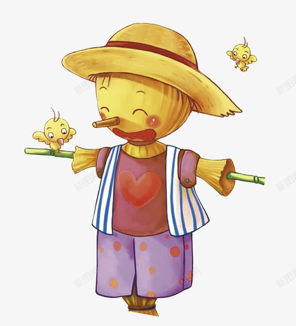 卡通稻草人装饰图案png免抠素材_新图网 https://ixintu.com 免抠PNG 卡通 稻草人 装饰图案