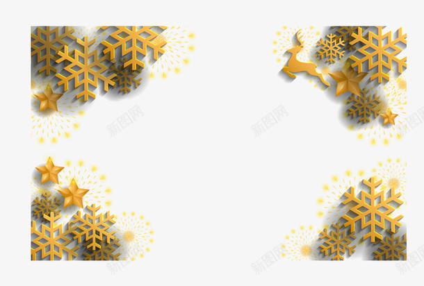 圣诞新年雪花海报边框装饰矢量图ai免抠素材_新图网 https://ixintu.com 圣诞 圣诞节框子 新年 海报边框 猪年 猪年海报 矢量图 雪花 雪花装饰