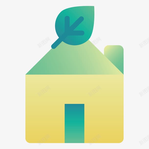 扁平化小房子图标png_新图网 https://ixintu.com UI图标 h5图标 小房子 扁平化 扁平化UI 游戏UI 界面UI 网页UI