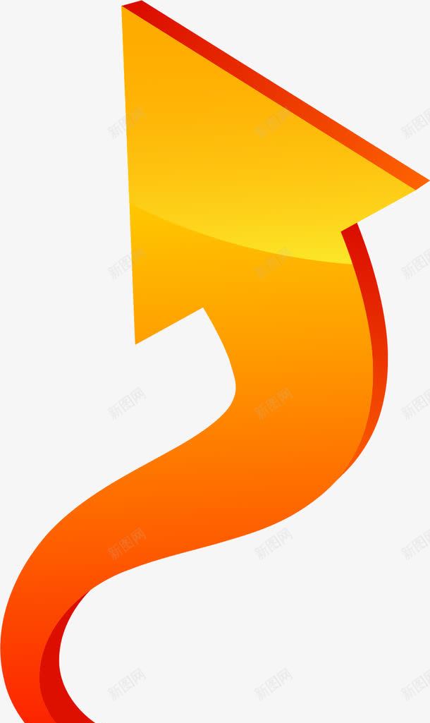 手绘金色箭头矢量图ai免抠素材_新图网 https://ixintu.com 商务 手绘 金色箭头 矢量图