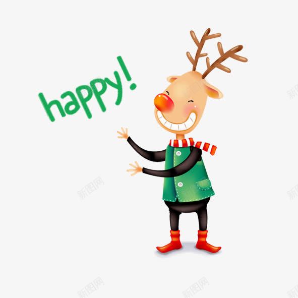 小鹿happypng免抠素材_新图网 https://ixintu.com happy 小鹿