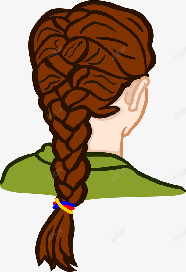 马尾辫矢量图ai免抠素材_新图网 https://ixintu.com 人物 免费矢量下载 插画 绘画 美女 马尾辫 矢量图