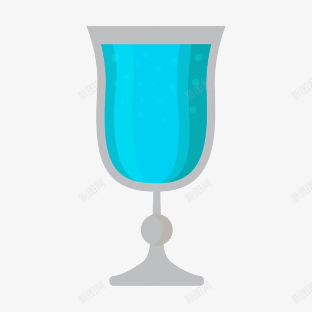 蓝色的高脚杯png免抠素材_新图网 https://ixintu.com PNG 蓝色 高脚杯 鸡尾酒