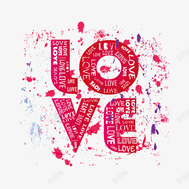 红色情人节元素矢量图ai免抠素材_新图网 https://ixintu.com day happy valentines 情人节 标签 爱心 艺术字 花纹 矢量图