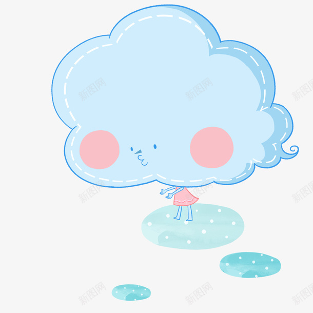 卡通蓝色云朵png免抠素材_新图网 https://ixintu.com png图形 png装饰 云朵 卡通 蓝色 装饰