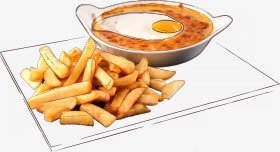早餐粥薯条png免抠素材_新图网 https://ixintu.com 早餐 薯条