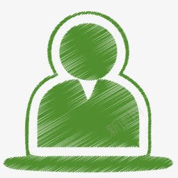 人像绿色拉丝图标png_新图网 https://ixintu.com 人像 图标 拉丝 绿色