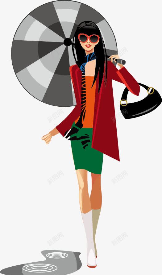 美女模特矢量图ai免抠素材_新图网 https://ixintu.com 元素 女性 时尚 模特 精品 矢量图