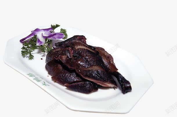 盘子里的酱板鸭png免抠素材_新图网 https://ixintu.com 产品实物 菜品 酱板鸭 食品餐饮 食物 餐饮 鸭肉
