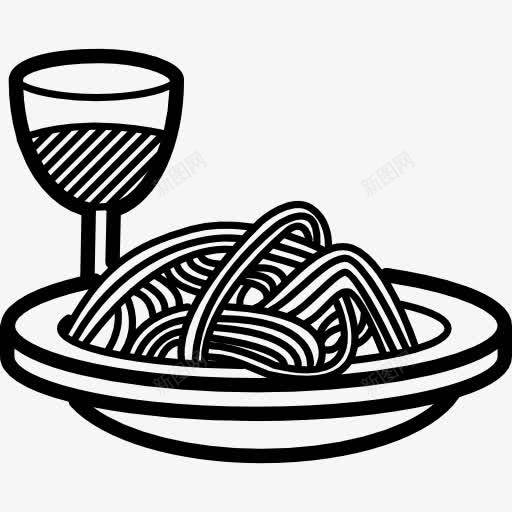 意大利面图标png_新图网 https://ixintu.com 意大利 板 玻璃 菜 酒 面食 食品