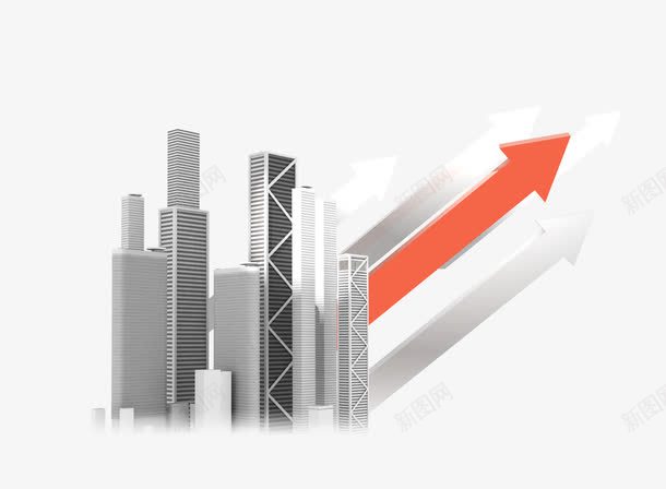 城市建筑物箭头飙升png免抠素材_新图网 https://ixintu.com 城市 建筑物 晋升 箭头 飙升
