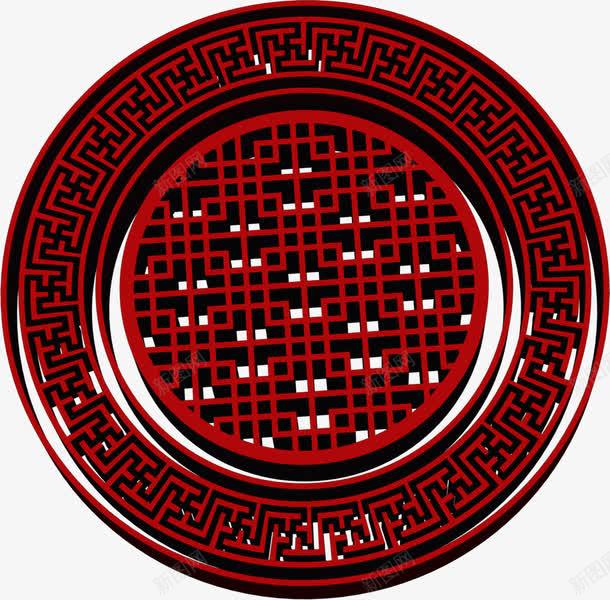 红色花纹立体圆形装饰png免抠素材_新图网 https://ixintu.com 圆形 立体 红色 花纹 装饰