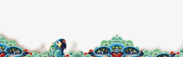 中国古风鹦鹉png免抠素材_新图网 https://ixintu.com 中国元素 古风 装饰 鹦鹉