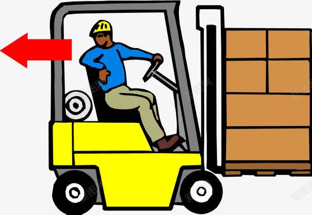 叉车后退png免抠素材_新图网 https://ixintu.com 人物 叉车 手绘 插画