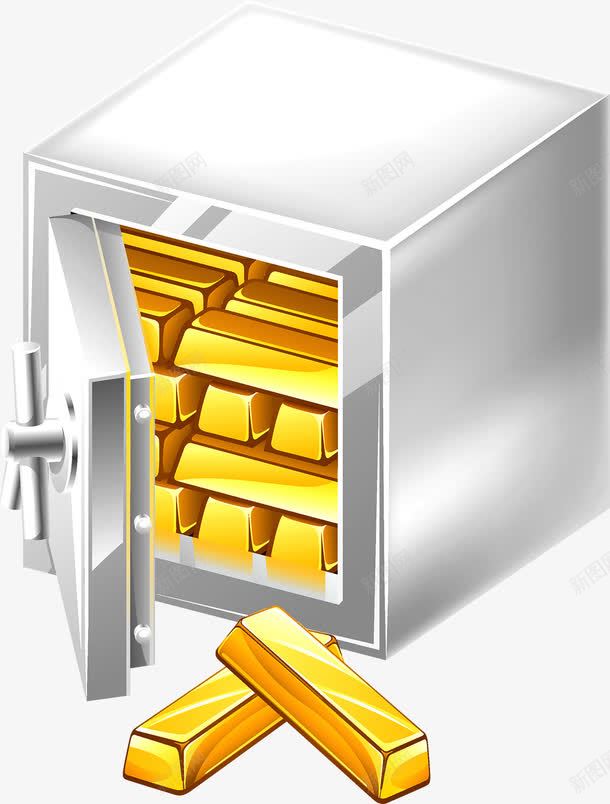 保险箱png免抠素材_新图网 https://ixintu.com 保险柜 保险箱 金条