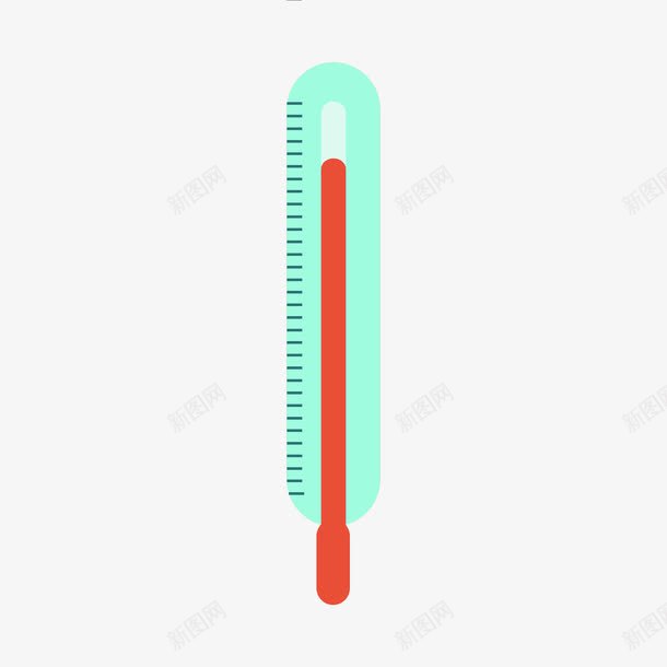 扁平水温计png免抠素材_新图网 https://ixintu.com 刻度 扁平 手绘 水温 水温计 测试 温度计