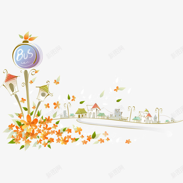 公交车候车厅png免抠素材_新图网 https://ixintu.com 候车厅 公交车 公交车候车厅 鲜花
