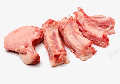 猪排骨png免抠素材_新图网 https://ixintu.com 新鲜 瘦肉 荤菜