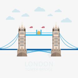 创意伦敦塔桥矢量图素材