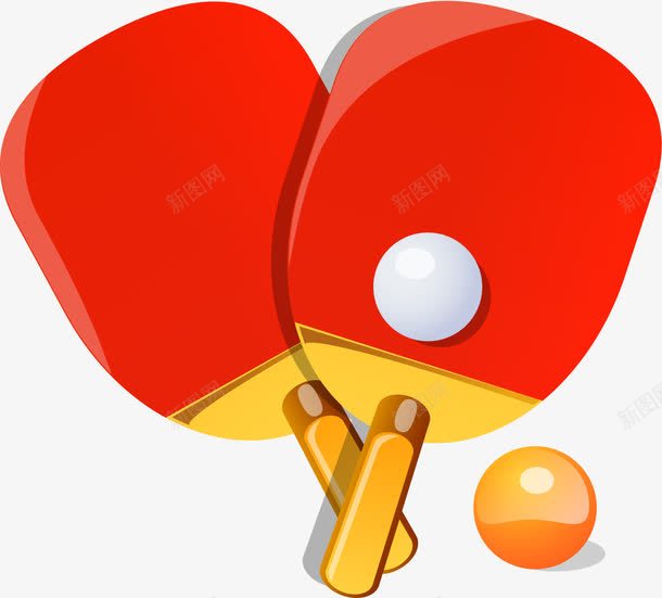 乒乓球拍png免抠素材_新图网 https://ixintu.com 乒乓 国球 球